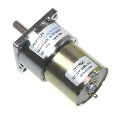 KGA42 12V 790Rpm 42mm Redüktörlü Kare Flanşlı Kısa 520 DC Motor