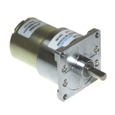KGA42 12V 90Rpm 42mm Redüktörlü Kare Flanşlı Kısa 520 DC Motor