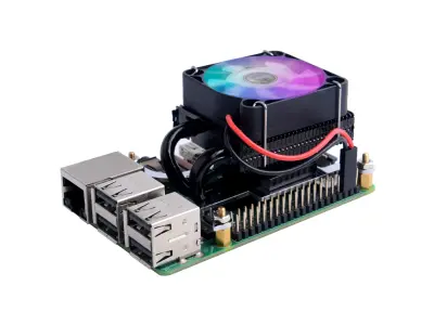 Kısa Profil Renkli ICE Tower Soğutma Fanı (Raspberry Pi 3B/3B+/4B Uyumlu)