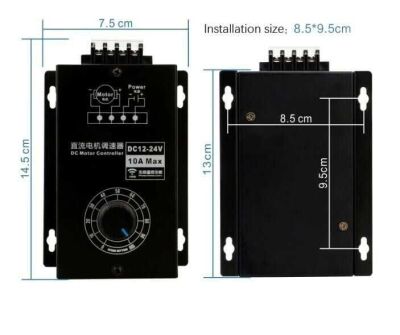 Kumandalı LED Ekranlı PWM DC Motor Sürücü - 10A 12-24V