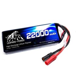 Leopard Power - Leopard Power 11.1V 3S Lityum Polimer Lipo UAV & Multirotor Dron Bataryası - 22000mAh, 25C