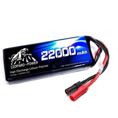 Leopard Power 11.1V 3S Lityum Polimer Lipo UAV & Multirotor Dron Bataryası - 22000mAh, 25C
