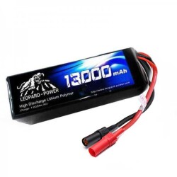 Leopard Power - Leopard Power 22.2V 6S Lityum Polimer Lipo UAV & Multirotor Dron Bataryası - 13000mAh, 25C, XT 150 Plug