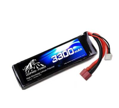 Leopard Power 4S 14.8V Lipo (Li-Po) Lityum Polimer Batarya - 3300mAh, 40C, T Plug 