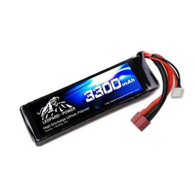 Leopard Power 3S 11.1V Lipo (Li-Po) Lityum Polimer Batarya - 3300mAh, 40C, T Plug