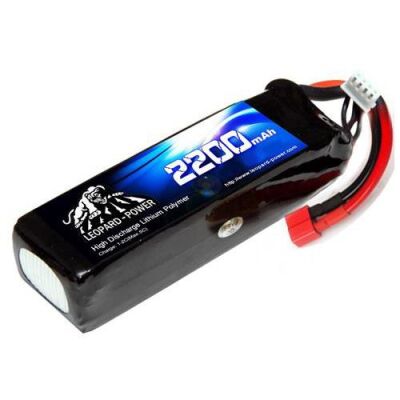 Leopard Power 4S 14.8V Lipo (Li-Po) Lityum Polimer Batarya - 2200mAh, 25C, T Plug