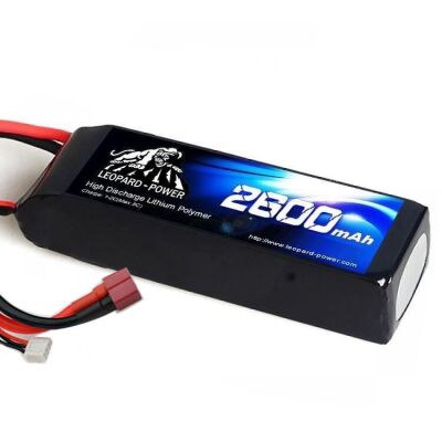 Leopard Power 4S 14.8V Lipo (Li-Po) Lityum Polimer Batarya - 2600mAh, 40C, T Plug
