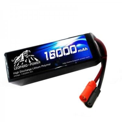 Leopard Power 7.4V 2S Lityum Polimer Lipo UAV & Multirotor Dron Bataryası - 16000mAh, 25C