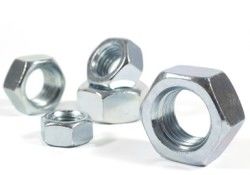 M10 Altıköşe Somun 6.8 Kalite - Demir, Beyaz, 1 Adet