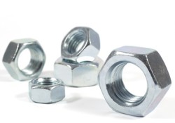  - M18 Altıköşe Somun 6.8 Kalite - Demir, Beyaz, 1 Adet