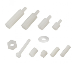Çin - M3x15 Dişi-Dişi Plastik Distans Beyaz (Standoff - Spacer - Aralayıcı )