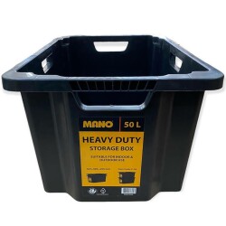 Mano - Mano DMC-50 İstiflenebilir 50L Plastik Kasa - Siyah