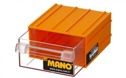 Mano - Mano K-30 Plastik Çekmeceli Kutu - Sarı, 110 x 120 x 62mm - 5 Adet
