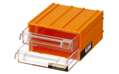 Mano K-31 Plastik Çekmeceli Kutu - Sarı, 110 x 120 x 62mm - 5 Adet