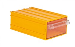 Mano K-35 Plastik Çekmeceli Kutu, Sarı 110 mm x 170 mm x 65 mm - Thumbnail