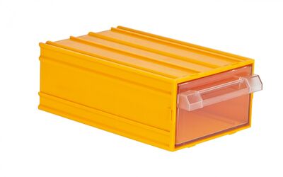 Mano K-35 Plastik Çekmeceli Kutu, Sarı 110 mm x 170 mm x 65 mm