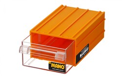 Mano K-35 Plastik Çekmeceli Kutu, Sarı 110 mm x 170 mm x 65 mm - Thumbnail
