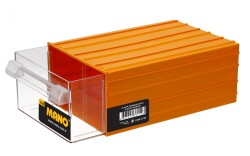Mano K-55 Plastik Çekmeceli Kutu - Sarı, 212 x 302 x 126mm - 12 Adet (1 Koli) - Thumbnail