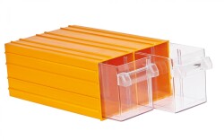 Mano - Mano K-56 Çift Çekmeceli Kutu - Sarı, 212 x 302 x 126mm - 12 Adet (1 Koli)