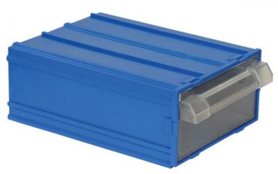 Mano MK-10 Plastik Çift Çekmeceli Kutu - Mavi, 85 x 120 x 40 mm - 5 Adet