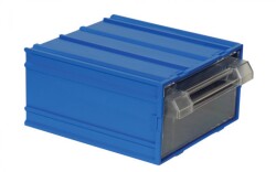 Mano - Mano MK-30 Plastik Çekmeceli Kutu - Mavi, 110 x 120 x 62mm - 5 Adet