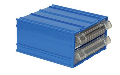 Mano Mk-31 Plastik Çekmeceli Kutu - Mavi, 110 x 120 x 62 mm - 5 Adet