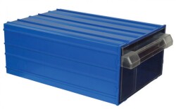 Mano - Mano MK-35 Plastik Çekmeceli Kutu - Mavi, 110 x 170 x 65mm - 5 Adet