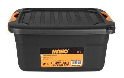 Mano NB-12 12L Çok Amaçlı Saklama Kutusu (Suya ve Dona Dayanıklı) -12 Adet (1 Koli)