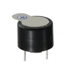 Çin - Manyetik Buzzer (Devreli) - 12V, 3.1khz, 83dB, 12mm Çap
