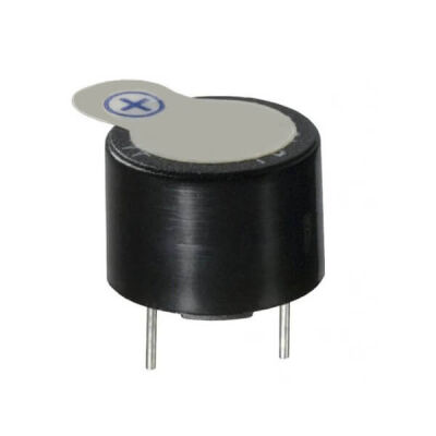 Manyetik Buzzer (Devreli) - 12V, 3.1khz, 83dB, 12mm Çap