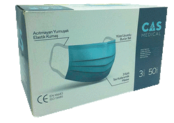 Cas Medical - Medikal 3 katlı Maske (50 Adet) Cas Medical - Medikal 3 katlı Maske (50 Adet)