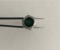 Metal Sinyal Lambası (Yeşil Renk İndikatör Lamba), 8mm, 220V - Thumbnail