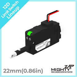 Mighty Zap Limit Switch Lineer Aktüatör, 12V Elektrikli Piston, 12D-12S-22 - Thumbnail