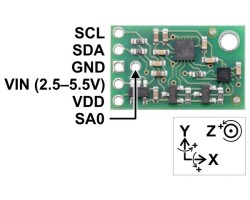 Pololu MinIMU-9 v5 Jiroskop, Akselerometre ve Pusula Modülü PL-2738 - Thumbnail