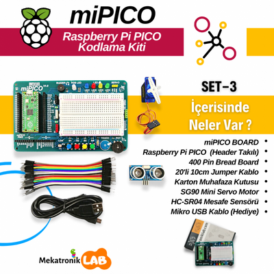 miPICO Raspberry Pi Pico Kodlama Kiti