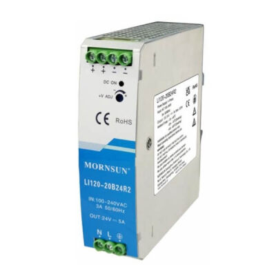 Mornsun 120W 24V Ray Montajlı AC DC Güç Kaynağı - 5A