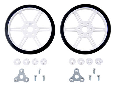 Multi-Hub Beyaz Tekerlek 80×10mm( 3-4 mm Şaftlar için İnsörtlerle) PL-3691