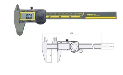 Muva 150mm Dijital Kumpas - IP54 - Thumbnail