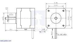 NEMA 17 Step Motor: Bipolar, 200 Adım, 42×38mm, 2.8V, PL-2267 (SY42STH38-1684A) - Thumbnail
