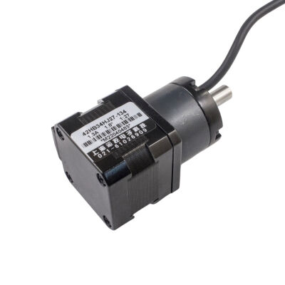 Nema 17 Yüksek Güçlü Hassas Redüktörlü Step Motor - 1:27, 3V, 1.8º, 42HB34HJ-134