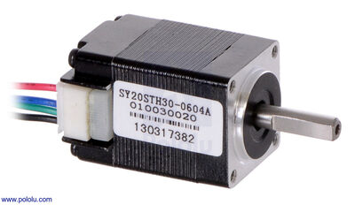 NEMA 8 Step Motor: Bipolar, 200 Adım/Devir 20×30mm, 3.9V, 0.6 A/Faz PL-1204