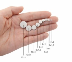 Neodymium Mıknatıs Yuvarlak Çap 12mm Kalınlık 5mm - Thumbnail
