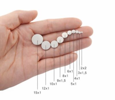 Neodymium Mıknatıs Yuvarlak Çap 15mm Kalınlık 5mm