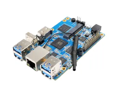 Orange Pi 3 Tek Kart Mini PC Bilgisayar - A53 Quad 64 bit, 2GB DDR3, 8GB eMMC