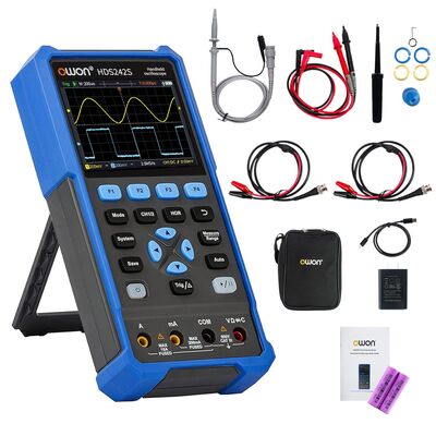 Owon HDS242S 40 MHz El Tipi Osiloskop, Multimetre & Sinyal Jeneratörü - 2Ch