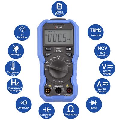 Owon OW16B Dijital El Tipi Multimetre Avometre DMM ( Bluetooth Modüllü)