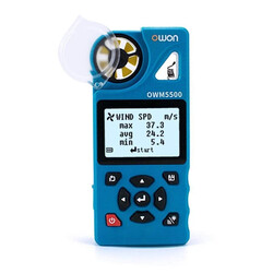 Owon OWM5500 Akıllı AnemoMetre (Rüzgar Hızı Ölçer) - 7 Çeşit Ölçüm - Thumbnail