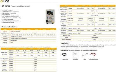 Owon SP3101 Laboratuvar Tipi Tek Kanal DC Güç Kaynağı - 150W, 0-10A, 0-30V