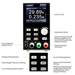 Owon SPE6053 Ayarlı Laboratuvar Tipi Güç Kaynağı - 300W, 0-60V, 0-5A - Thumbnail
