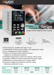 Owon SPE6053 Ayarlı Laboratuvar Tipi Güç Kaynağı - 300W, 0-60V, 0-5A - Thumbnail